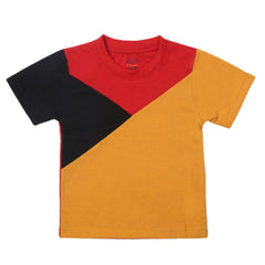 Boys Half Sleeves Logo T-Shirt - Red, Kids, Boys T-Shirts, Chase Value, Chase Value