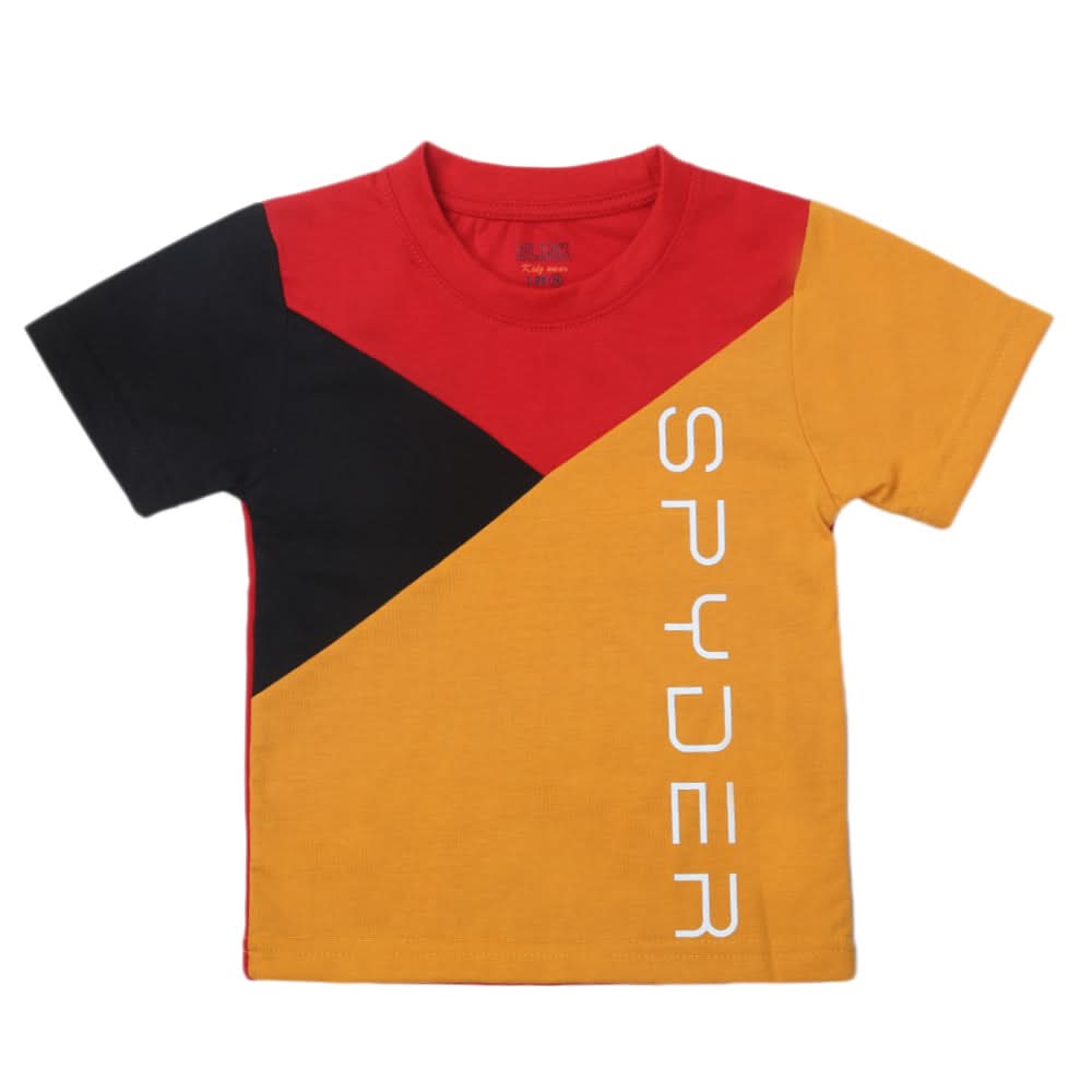 Boys Half Sleeves Logo T-Shirt - Red, Kids, Boys T-Shirts, Chase Value, Chase Value