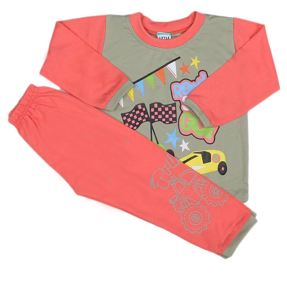 Boys Full Sleeves 2 Pcs Suit - Green, Kids, Boys Sets And Suits, Chase Value, Chase Value