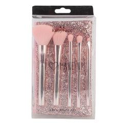 Ruby Face Makeup Brush 5 Pcs Kit, Beauty & Personal Care, Brushes And Applicators, Chase Value, Chase Value