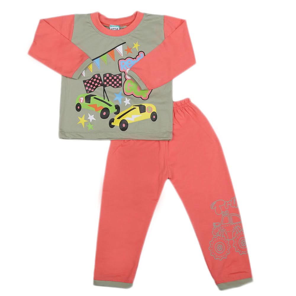 Boys Full Sleeves 2 Pcs Suit - Green, Kids, Boys Sets And Suits, Chase Value, Chase Value