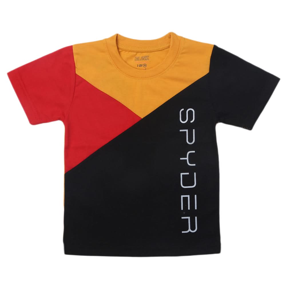 Boys Half Sleeves Logo T-Shirt - Mustard, Kids, Boys T-Shirts, Chase Value, Chase Value