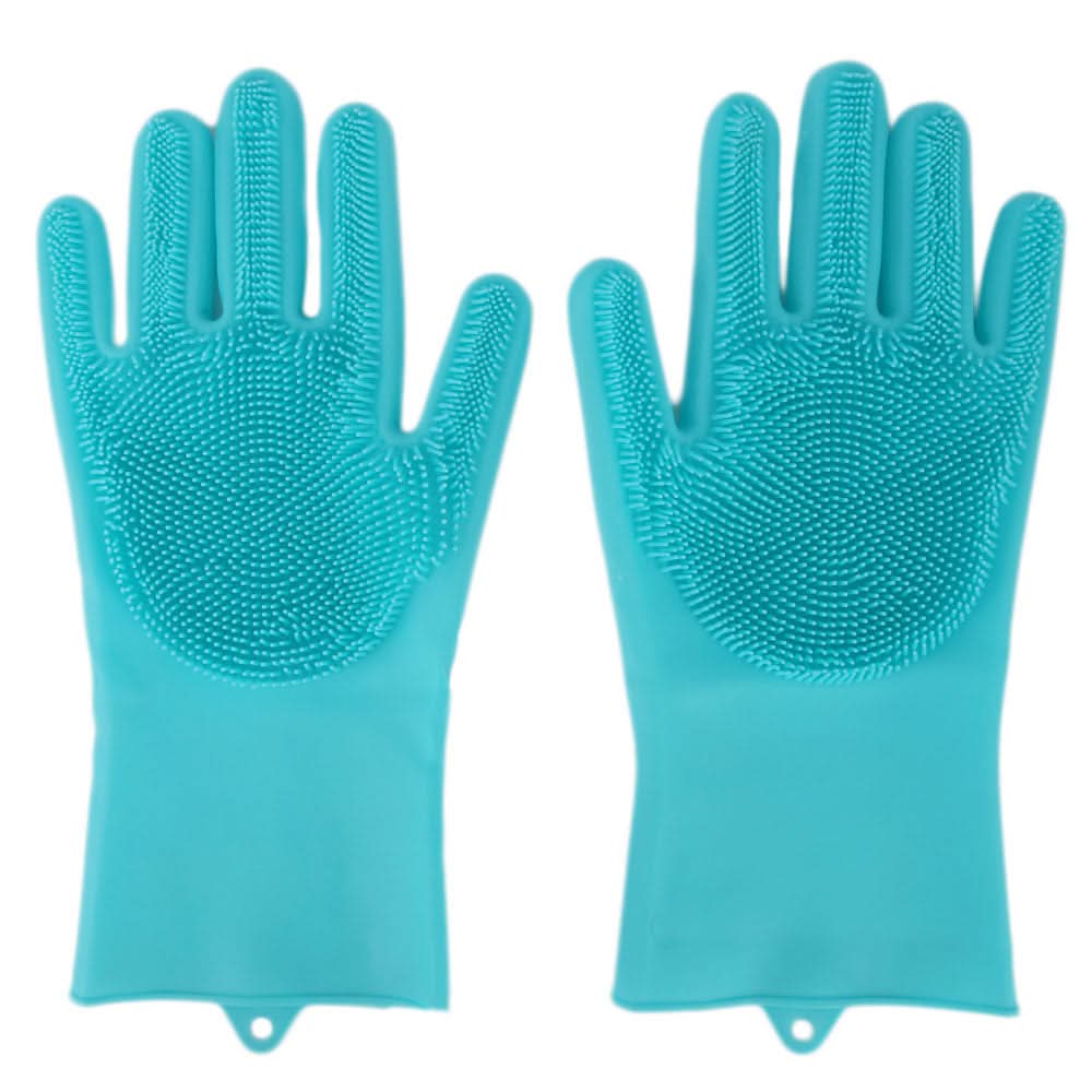 Silicone Dish Washing Gloves - Blue, Crockery & Kitchenware, Chase Value, Chase Value