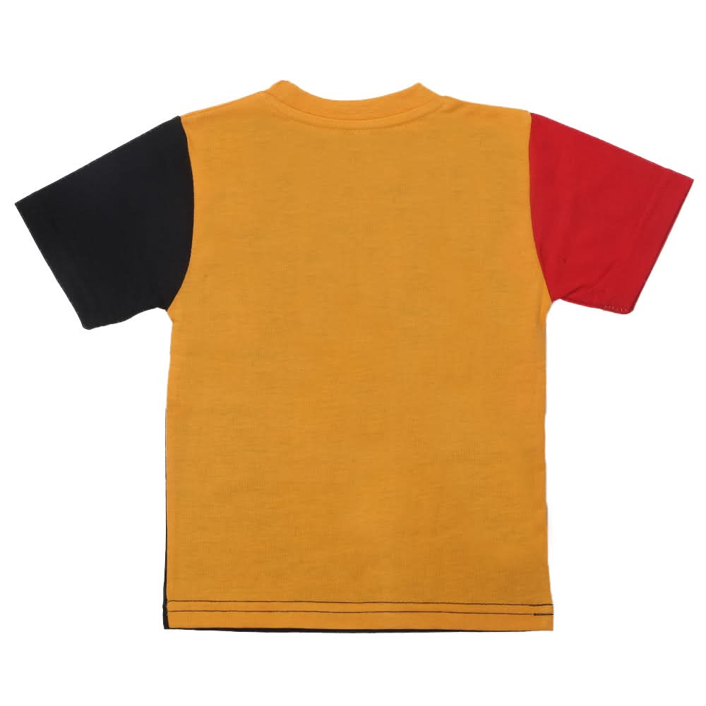 Boys Half Sleeves Logo T-Shirt - Mustard, Kids, Boys T-Shirts, Chase Value, Chase Value