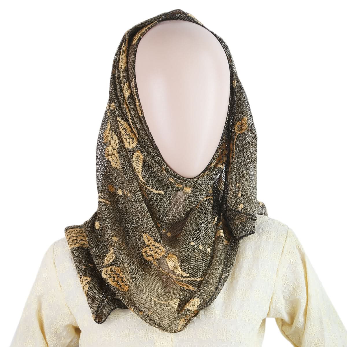 Women Net Scarf - T1 - Golden, Women, Shawls And Scarves, Chase Value, Chase Value