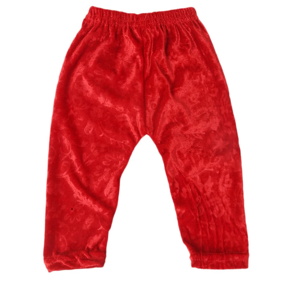 Newborn Girl Velvet Tights - Red, Kids, NB Girls Shorts Skirts And Pants, Chase Value, Chase Value