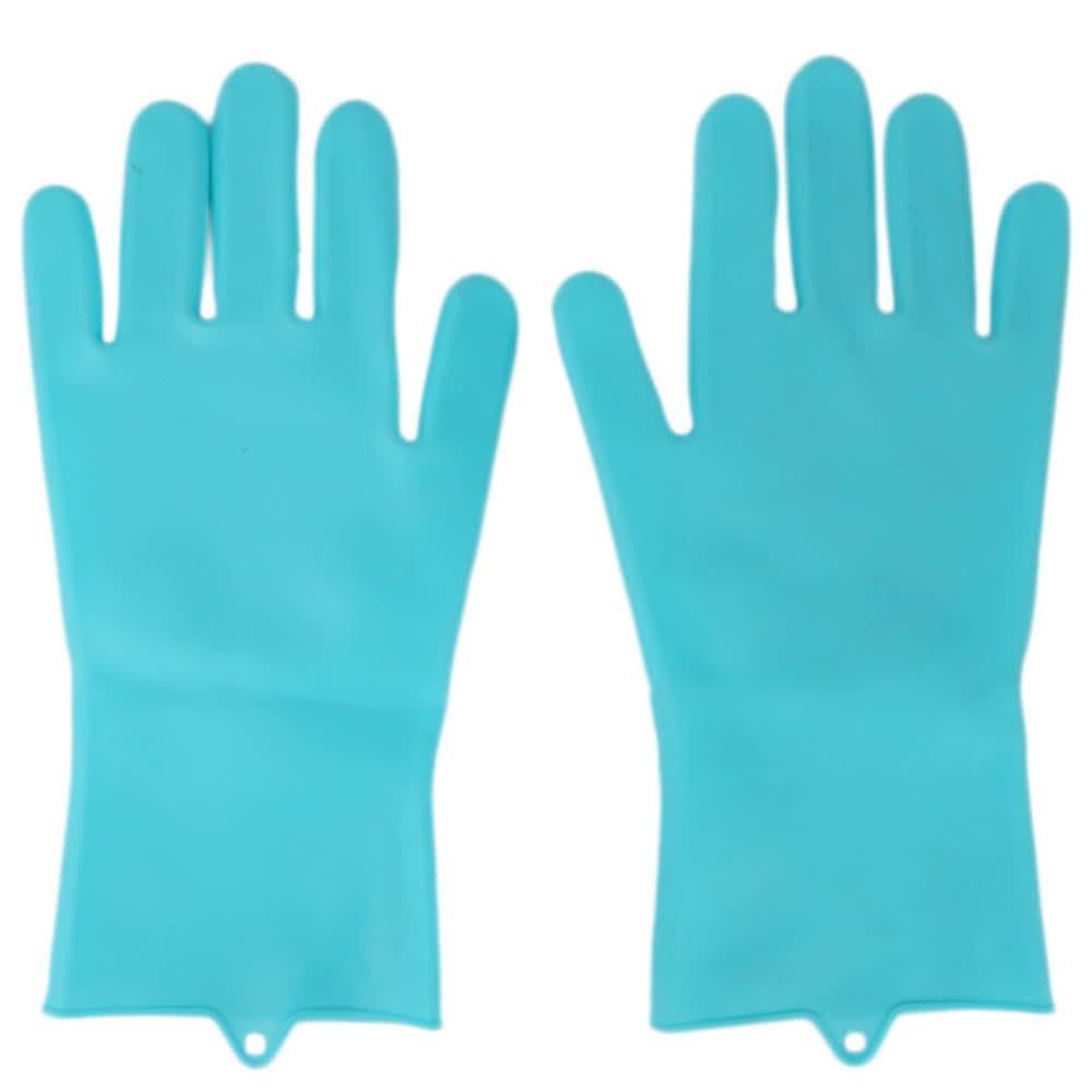 Silicone Dish Washing Gloves - Blue, Crockery & Kitchenware, Chase Value, Chase Value
