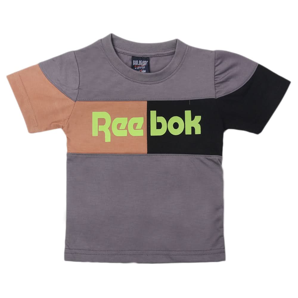 Boys Half Sleeves Logo T-Shirt - Grey, Kids, Boys T-Shirts, Chase Value, Chase Value