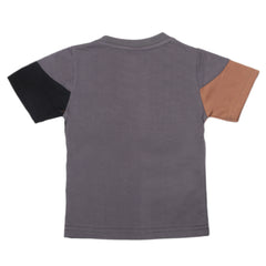 Boys Half Sleeves Logo T-Shirt - Grey, Kids, Boys T-Shirts, Chase Value, Chase Value