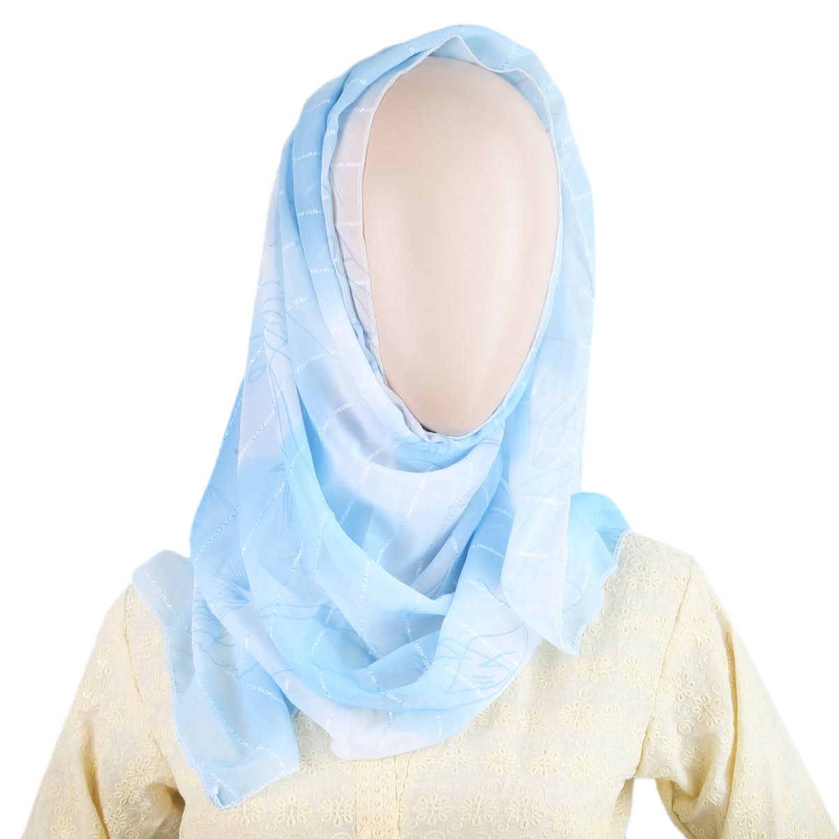 Women Chiffon Scarf - T1 - Sky Blue, Women, Shawls And Scarves, Chase Value, Chase Value