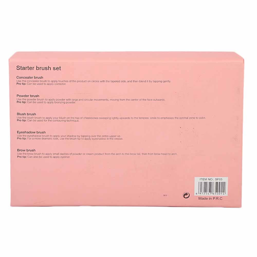 Ruby Face Starter Makeup Brush 5 Pcs Kit (SF05), Beauty & Personal Care, Brushes And Applicators, Chase Value, Chase Value