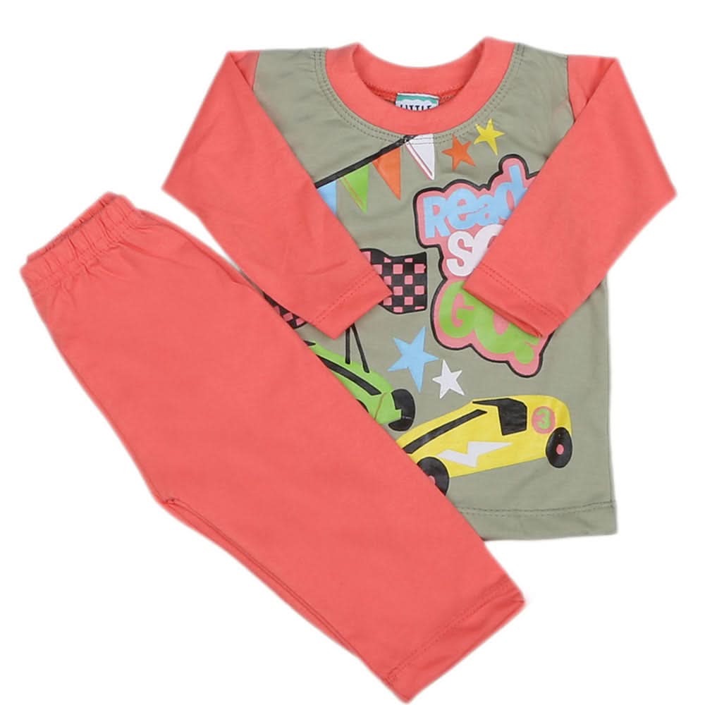 Boys Full Sleeves 2 Pcs Suit - Pink, Kids, Boys Sets And Suits, Chase Value, Chase Value