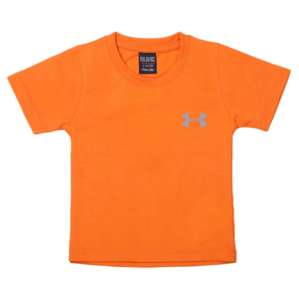 Boys Half Sleeves Logo T-Shirt - Orange, Kids, Boys T-Shirts, Chase Value, Chase Value