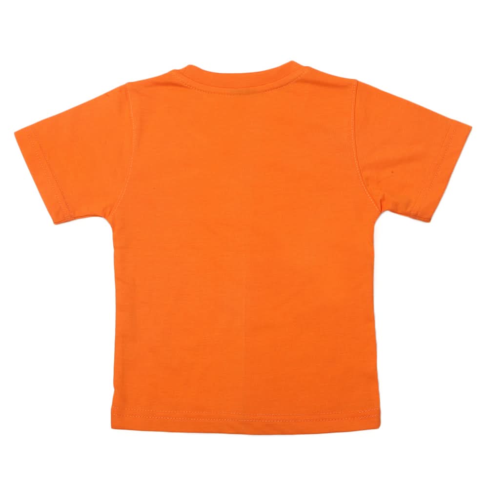 Boys Half Sleeves Logo T-Shirt - Orange, Kids, Boys T-Shirts, Chase Value, Chase Value