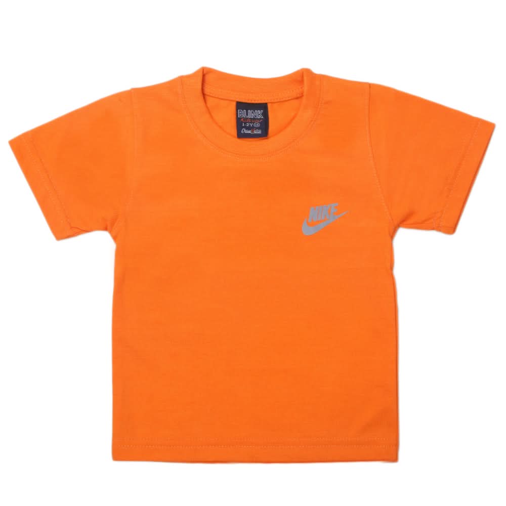 Boys Half Sleeves Logo T-Shirt - Orange, Kids, Boys T-Shirts, Chase Value, Chase Value