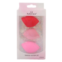Ruby Face Makeup Sponge 3 Pcs Set (SP03), Beauty & Personal Care, Brushes And Applicators, Chase Value, Chase Value