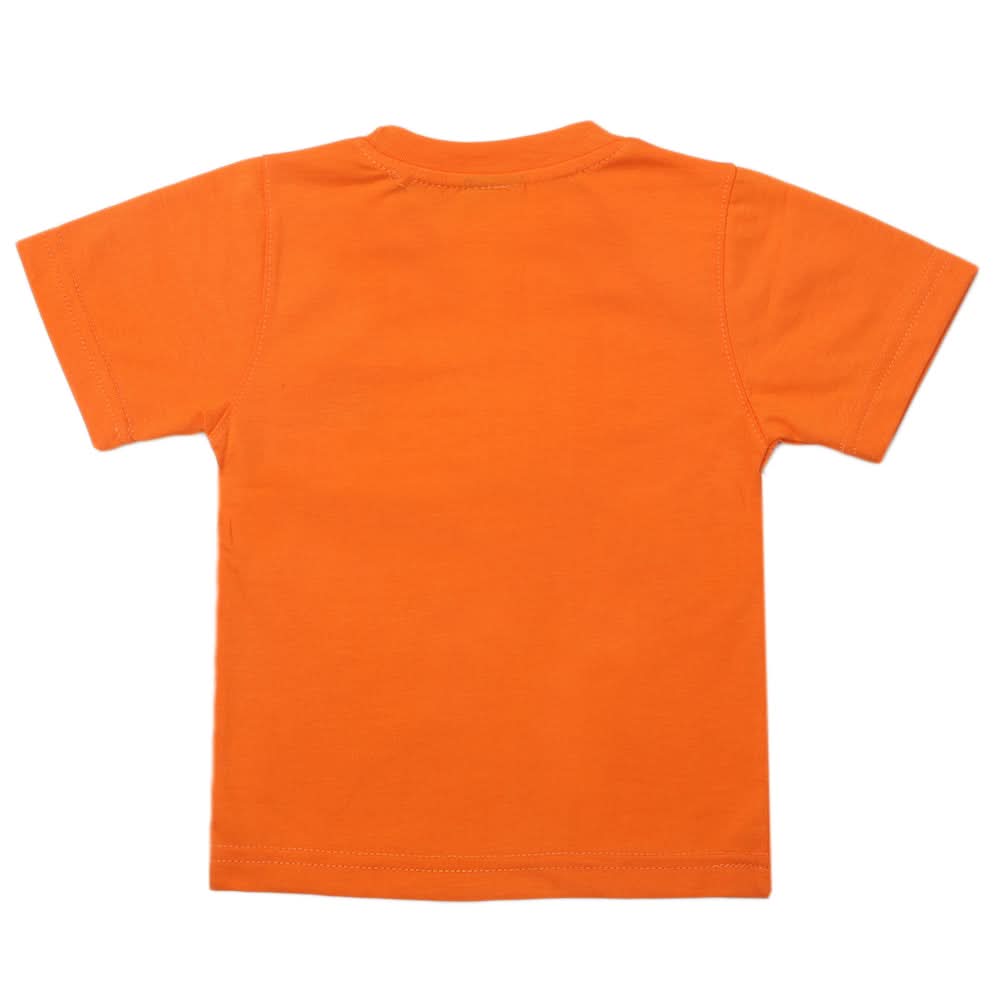 Boys Half Sleeves Logo T-Shirt - Orange, Kids, Boys T-Shirts, Chase Value, Chase Value