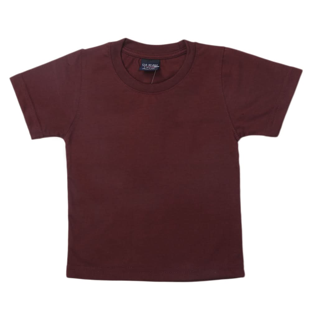 Boys Half Sleeves Logo T-Shirt - Maroon, Kids, Boys T-Shirts, Chase Value, Chase Value