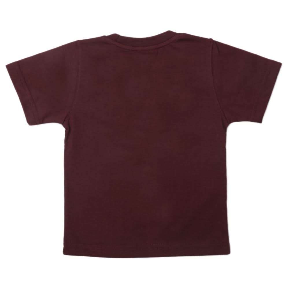 Boys Half Sleeves Logo T-Shirt - Maroon, Kids, Boys T-Shirts, Chase Value, Chase Value