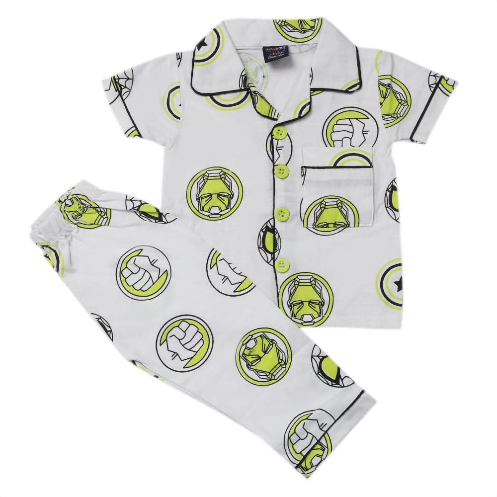 Boys Half Sleeves Night Suit - Light Green, Boys Sets & Suits, Chase Value, Chase Value