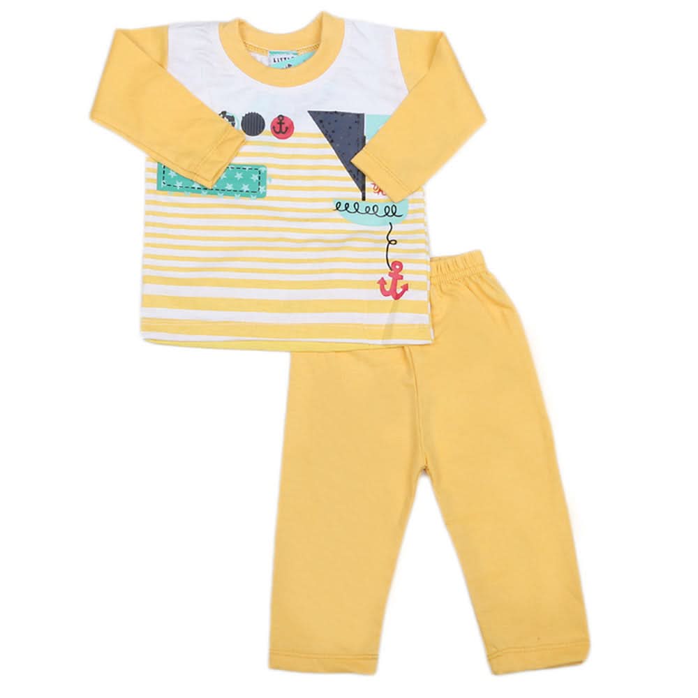 Boys Full Sleeves 2 Pcs Suit - Yellow, Kids, Boys Sets And Suits, Chase Value, Chase Value