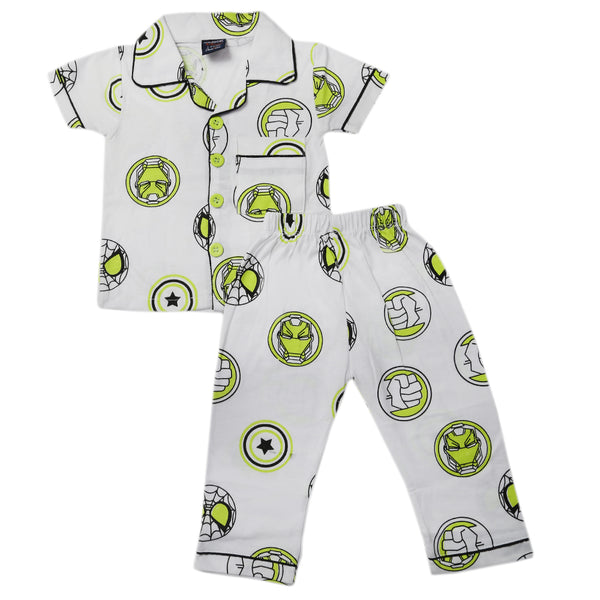 Boys Half Sleeves Night Suit - Light Green, Boys Sets & Suits, Chase Value, Chase Value