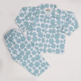 Boys Full Sleeves Night Suit - Cyan, Kids, Boys Sets And Suits, Chase Value, Chase Value