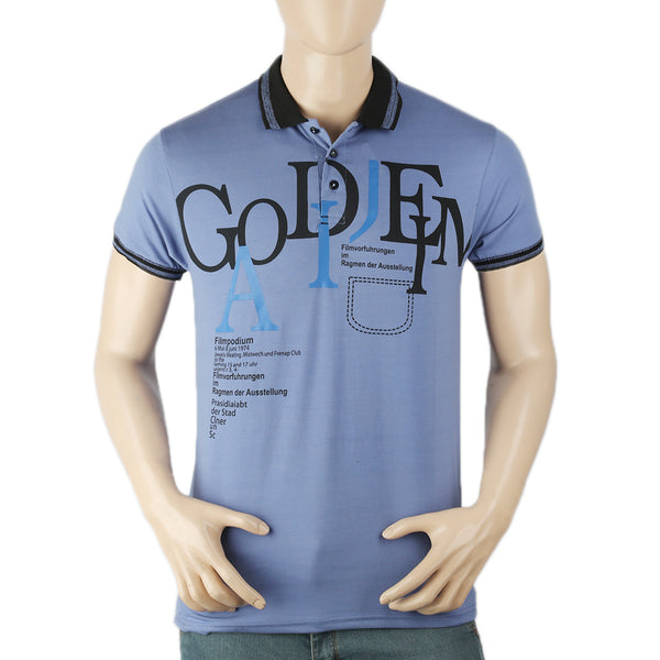 Men's Half Sleeves Polo T-Shirt - Blue, Men, T-Shirts And Polos, Chase Value, Chase Value