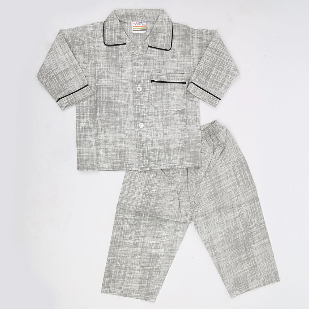 Boys Full Sleeves Night Suit - Grey, Kids, Boys Sets And Suits, Chase Value, Chase Value