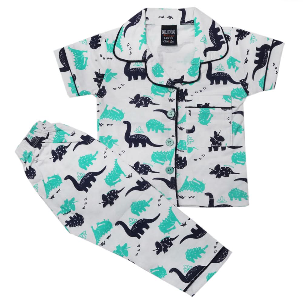 Boys Half Sleeves Night Suit - Green, Boys Sets & Suits, Chase Value, Chase Value