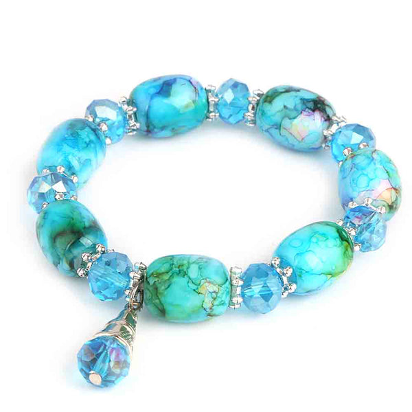 Women's Stone Bracelet - Blue - test-store-for-chase-value
