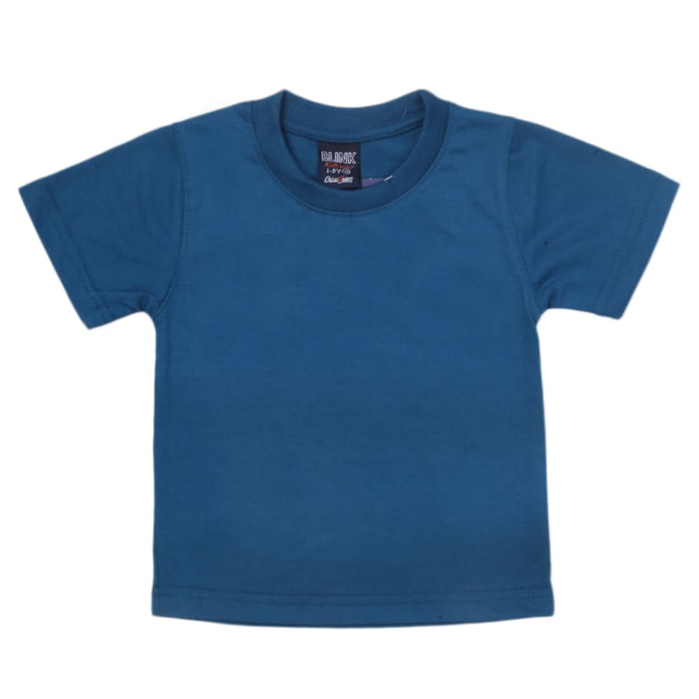 Boys Half Sleeves Logo T-Shirt - Sea Blue, Kids, Boys T-Shirts, Chase Value, Chase Value