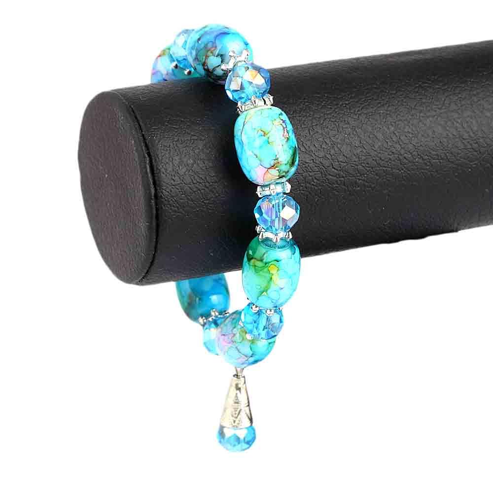 Women's Stone Bracelet - Blue - test-store-for-chase-value