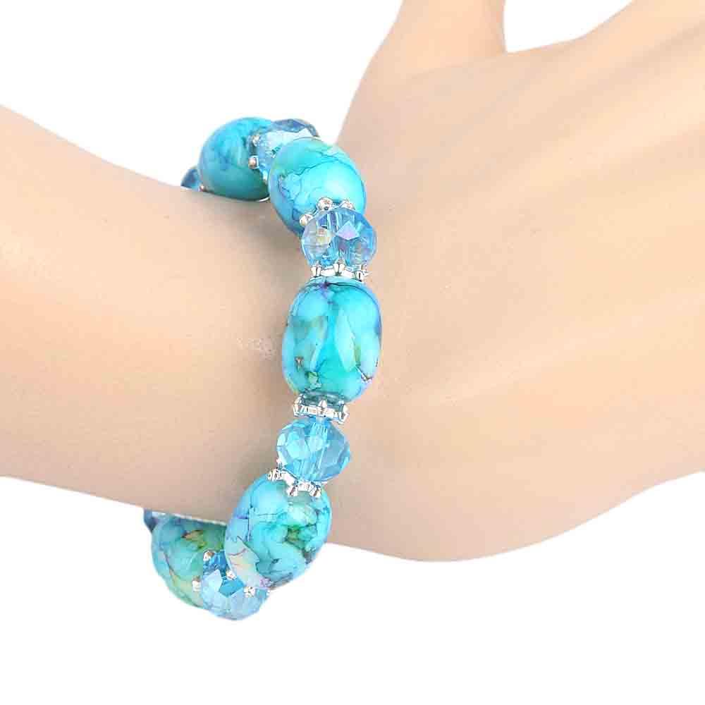 Women's Stone Bracelet - Blue - test-store-for-chase-value