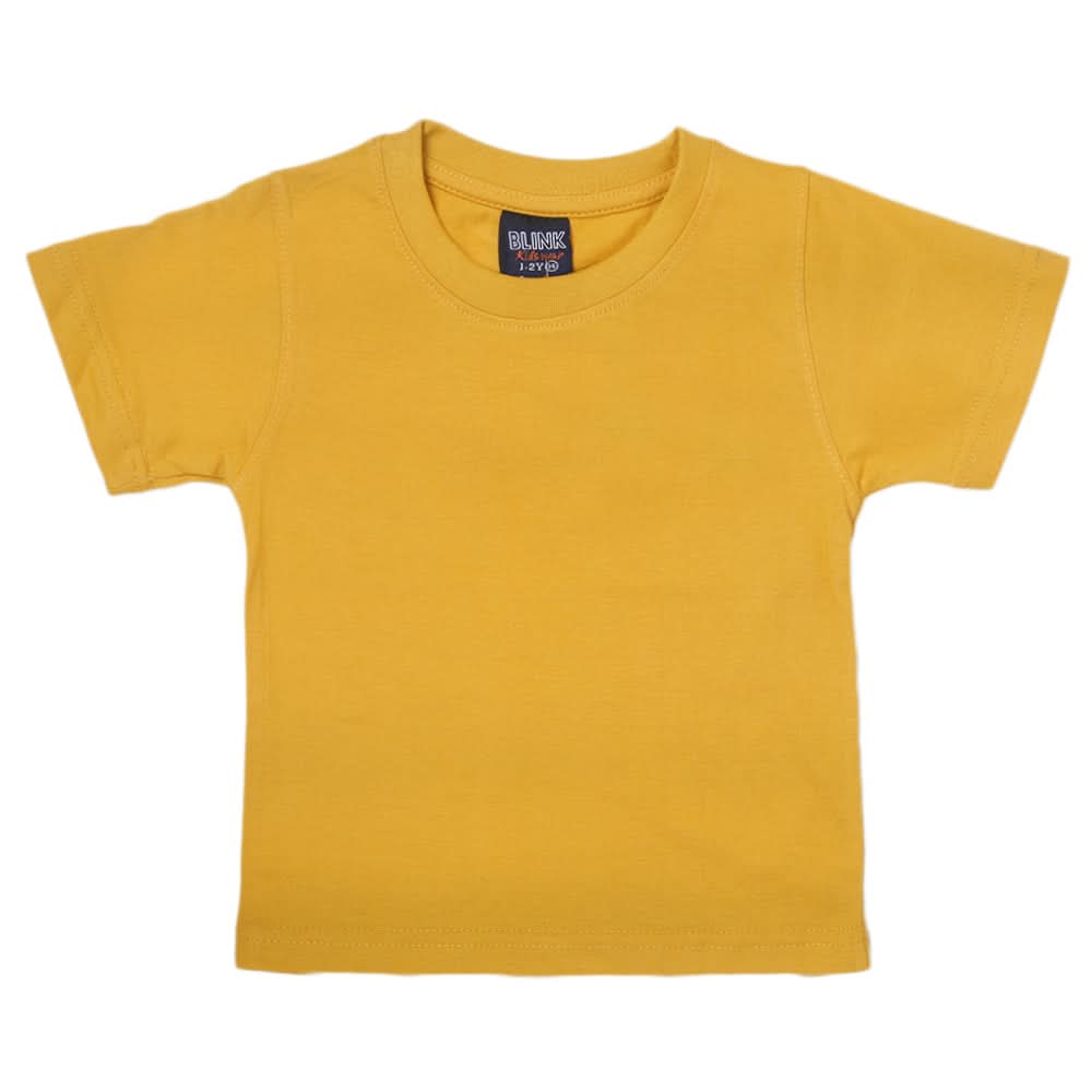 Boys Half Sleeves Logo T-Shirt - Mustard, Kids, Boys T-Shirts, Chase Value, Chase Value