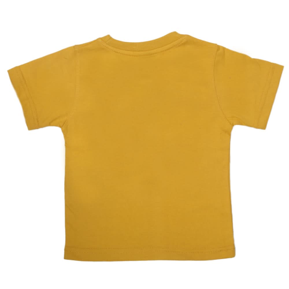 Boys Half Sleeves Logo T-Shirt - Mustard, Kids, Boys T-Shirts, Chase Value, Chase Value
