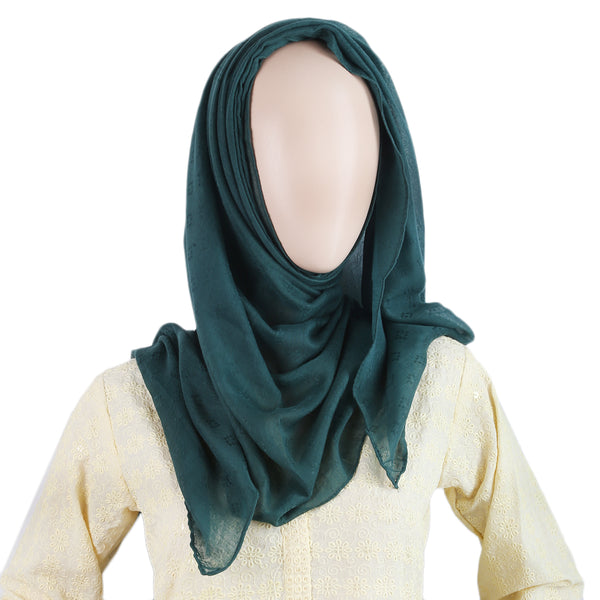 Women Lawn Scarf - T1 - Green, Women, Shawls And Scarves, Chase Value, Chase Value
