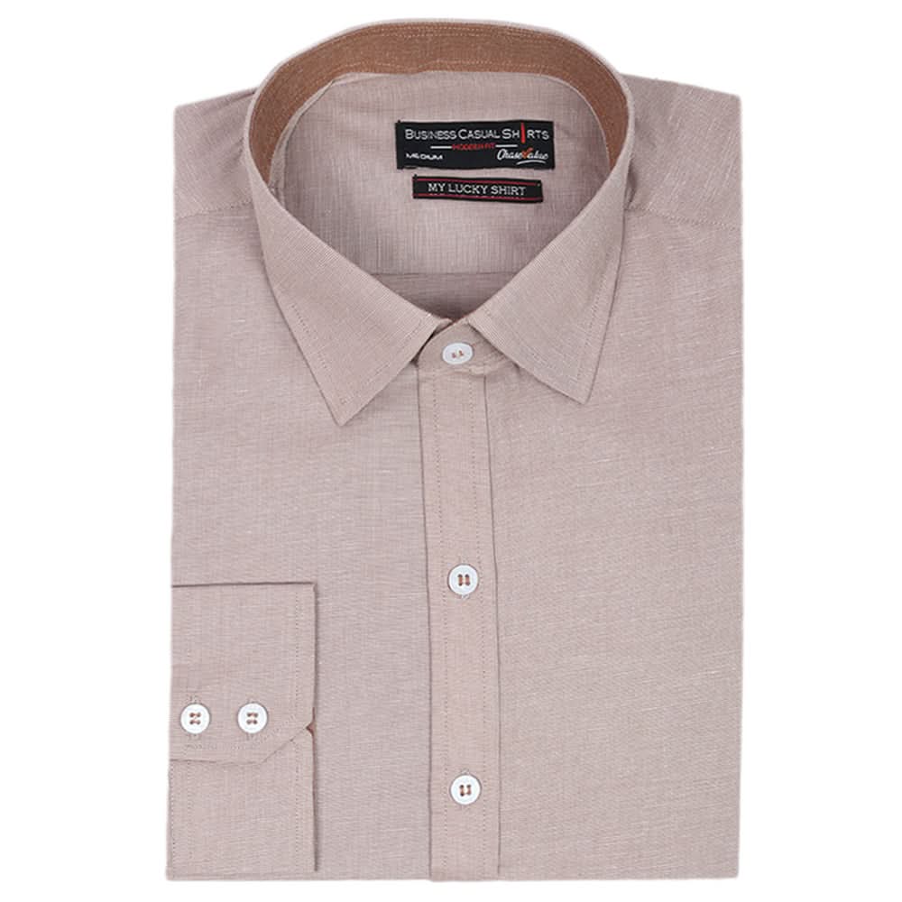Men's Business Casual Shirt Chambray - Light Brown, Men, Shirts, Chase Value, Chase Value