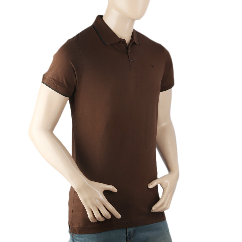 Eminent Half Sleeves Polo T-Shirt - Dark Brown, Men, T-Shirts And Polos, Eminent, Chase Value