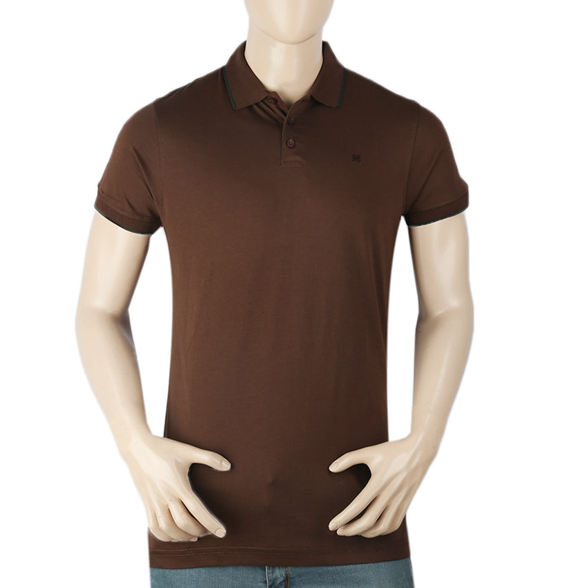 Eminent Half Sleeves Polo T-Shirt - Dark Brown, Men, T-Shirts And Polos, Eminent, Chase Value