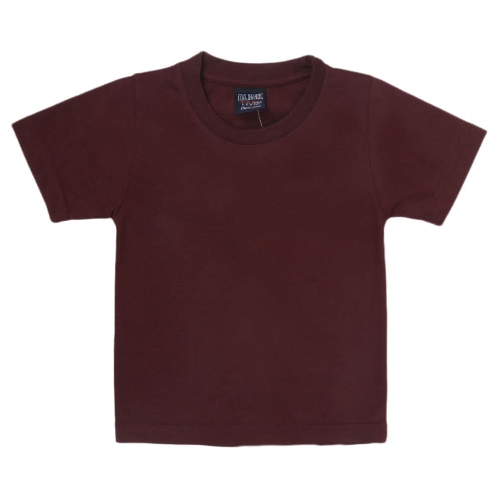 Boys Half Sleeves Logo T-Shirt - Maroon, Kids, Boys T-Shirts, Chase Value, Chase Value