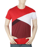 Men's Half Sleeves Round Neck T-Shirt - Red, Men, T-Shirts And Polos, Chase Value, Chase Value