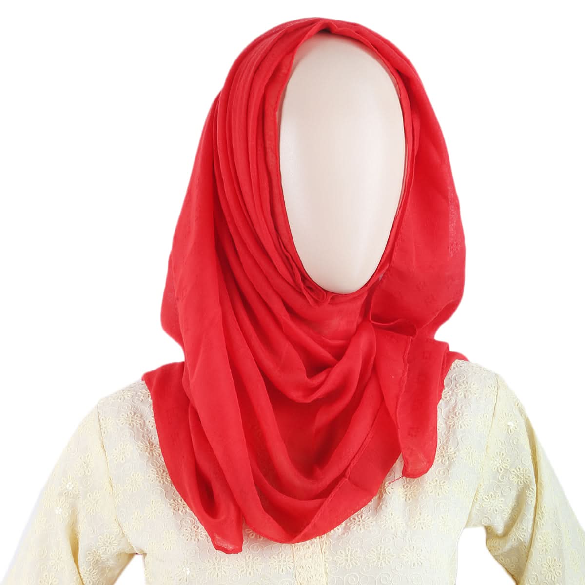 Women Lawn Scarf - T1 - Red, Women, Shawls And Scarves, Chase Value, Chase Value