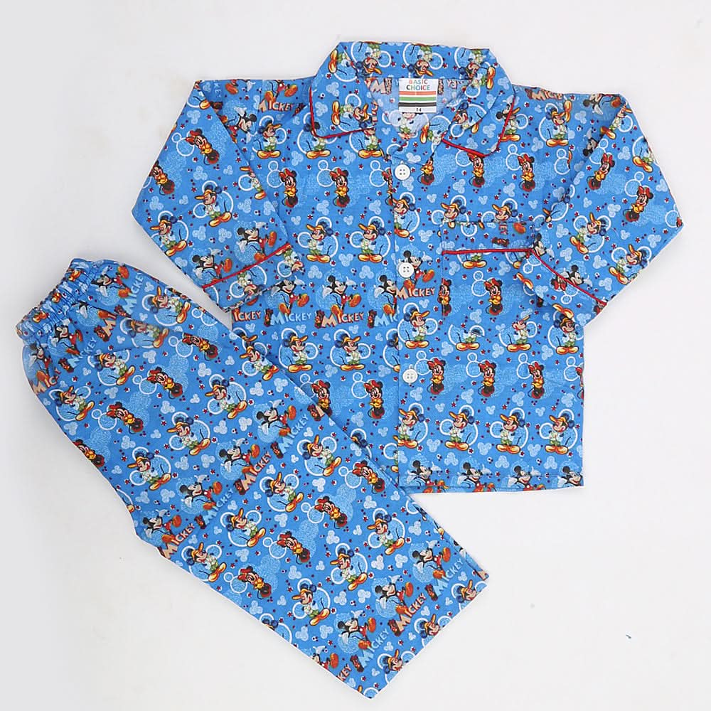 Boys Full Sleeves Night Suit - Blue, Kids, Boys Sets And Suits, Chase Value, Chase Value