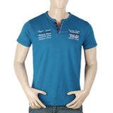 Men's Half Sleeves Round Neck T-Shirt - Blue, Men, T-Shirts And Polos, Chase Value, Chase Value