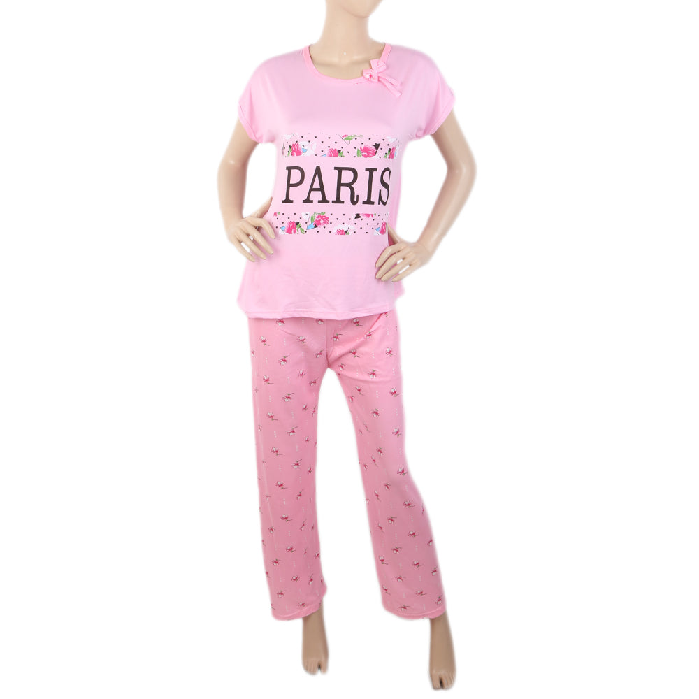 Women's 2 Piece Night Suit - Pink, Women, Night Suit, Chase Value, Chase Value