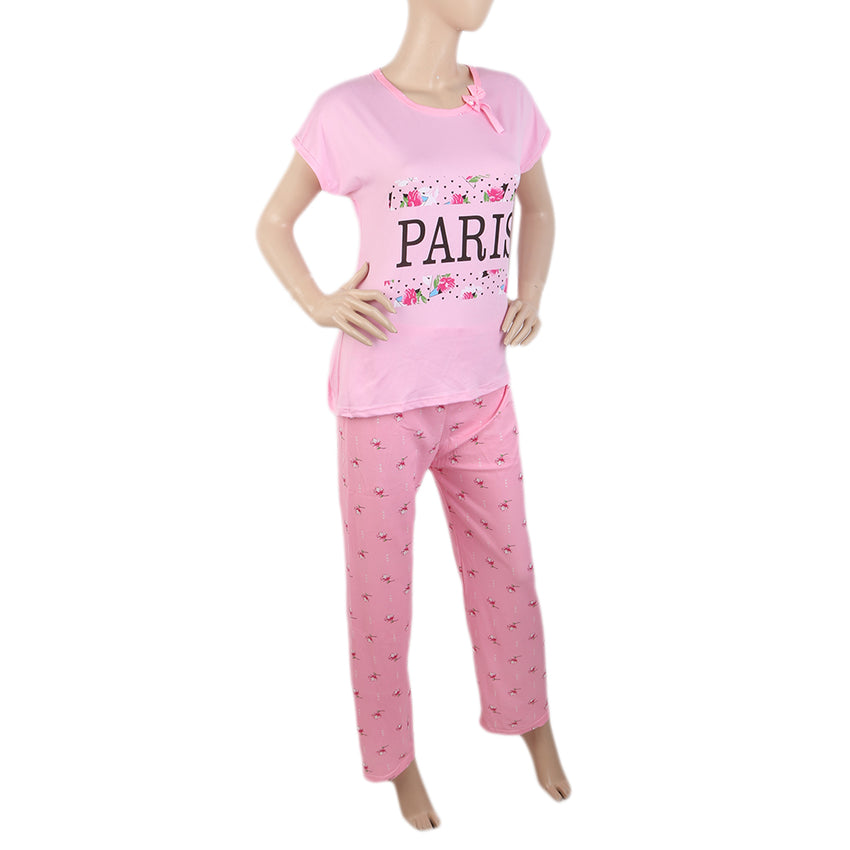 Women's 2 Piece Night Suit - Pink, Women, Night Suit, Chase Value, Chase Value