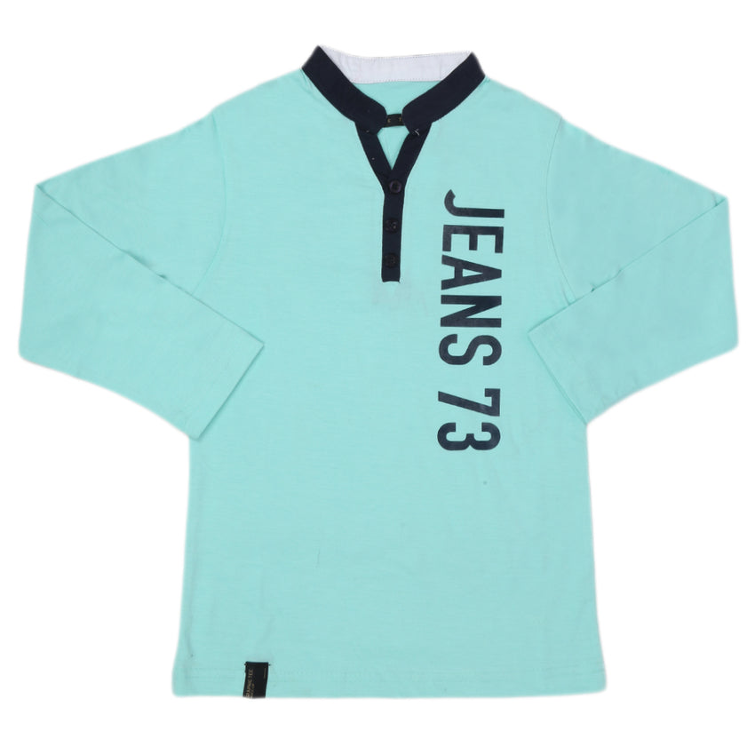 Boys Full Sleeves T-Shirt - Cyan, Kids, Boys T-Shirts, Chase Value, Chase Value