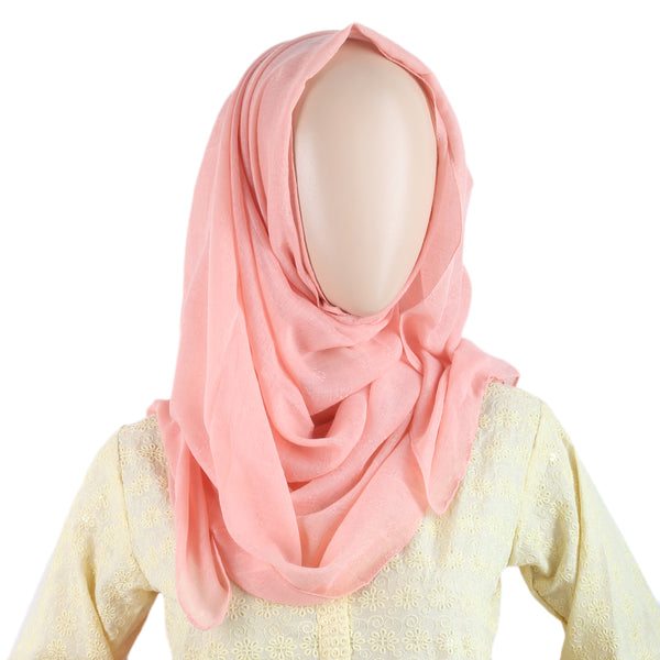 Women Lawn Scarf - T1 - Peach, Women, Shawls And Scarves, Chase Value, Chase Value