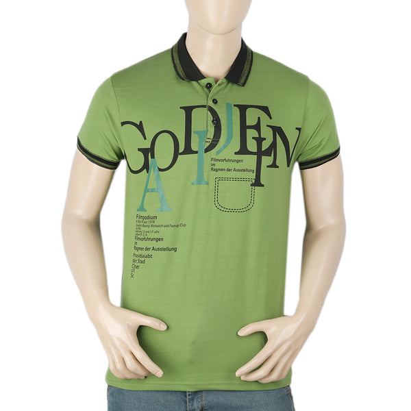 Men's Half Sleeves Polo T-Shirt - Green, Men, T-Shirts And Polos, Chase Value, Chase Value